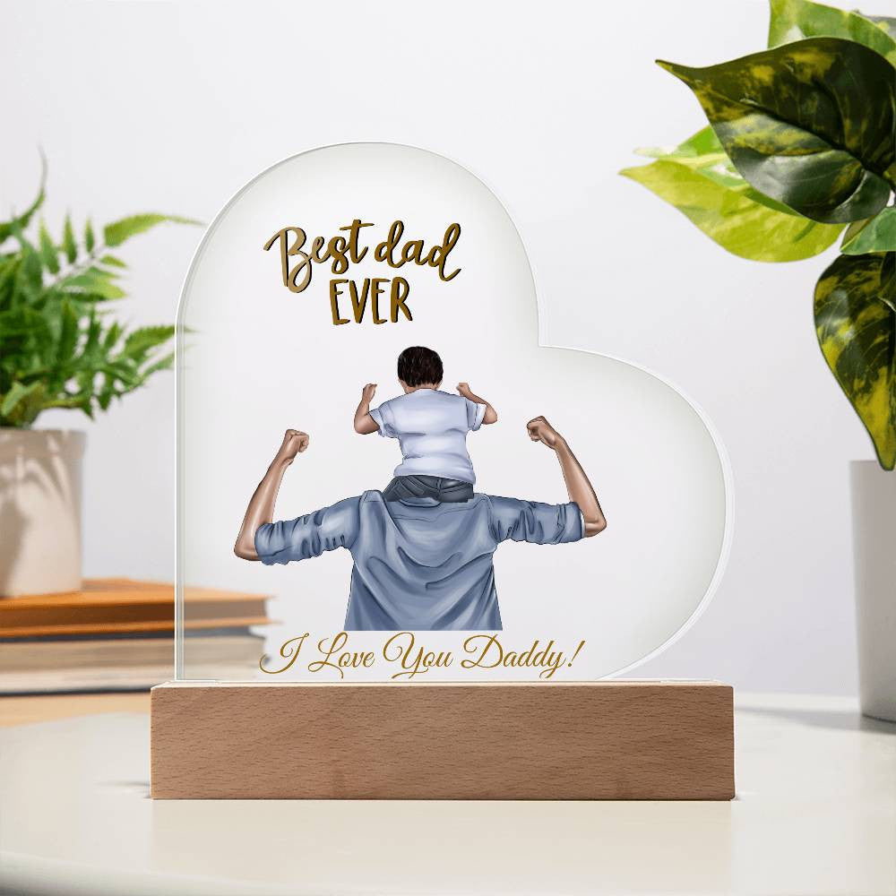 Personalized Heart Plaque for Dad-[Heartfelt Family Gift]