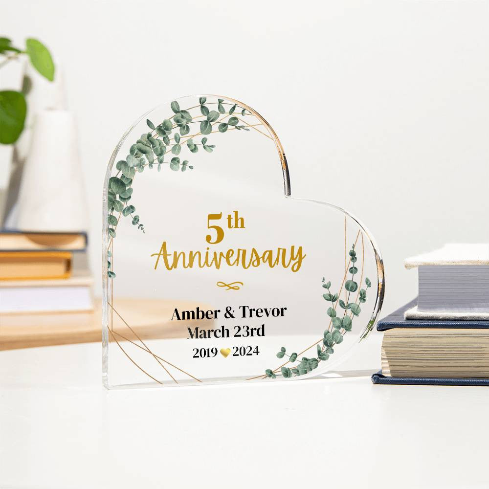 5th Wedding Anniversary Plaque-[Heartfelt Family Gift]