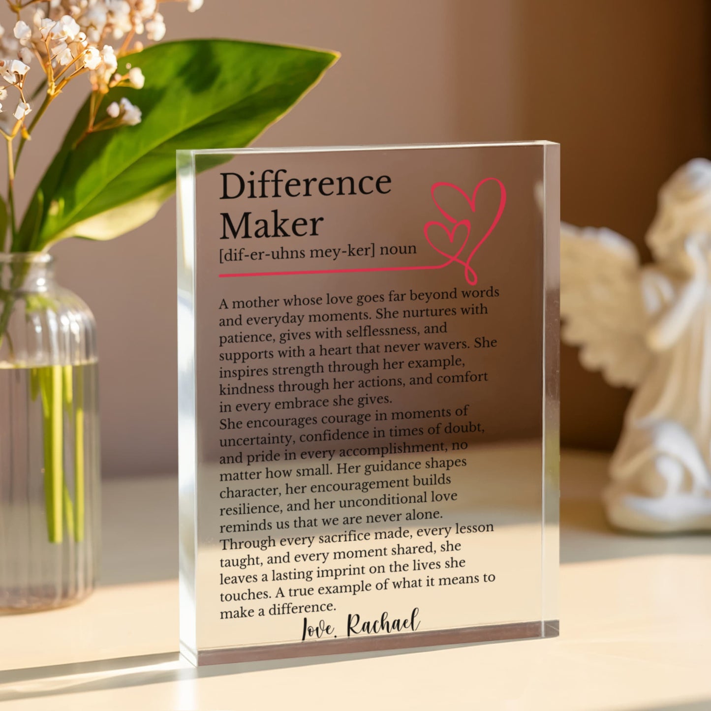 Mom Difference Maker Plaque