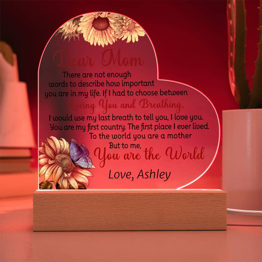 Mom Sunflower Acrylic Plaque Gift-[Heartfelt Family Gift]