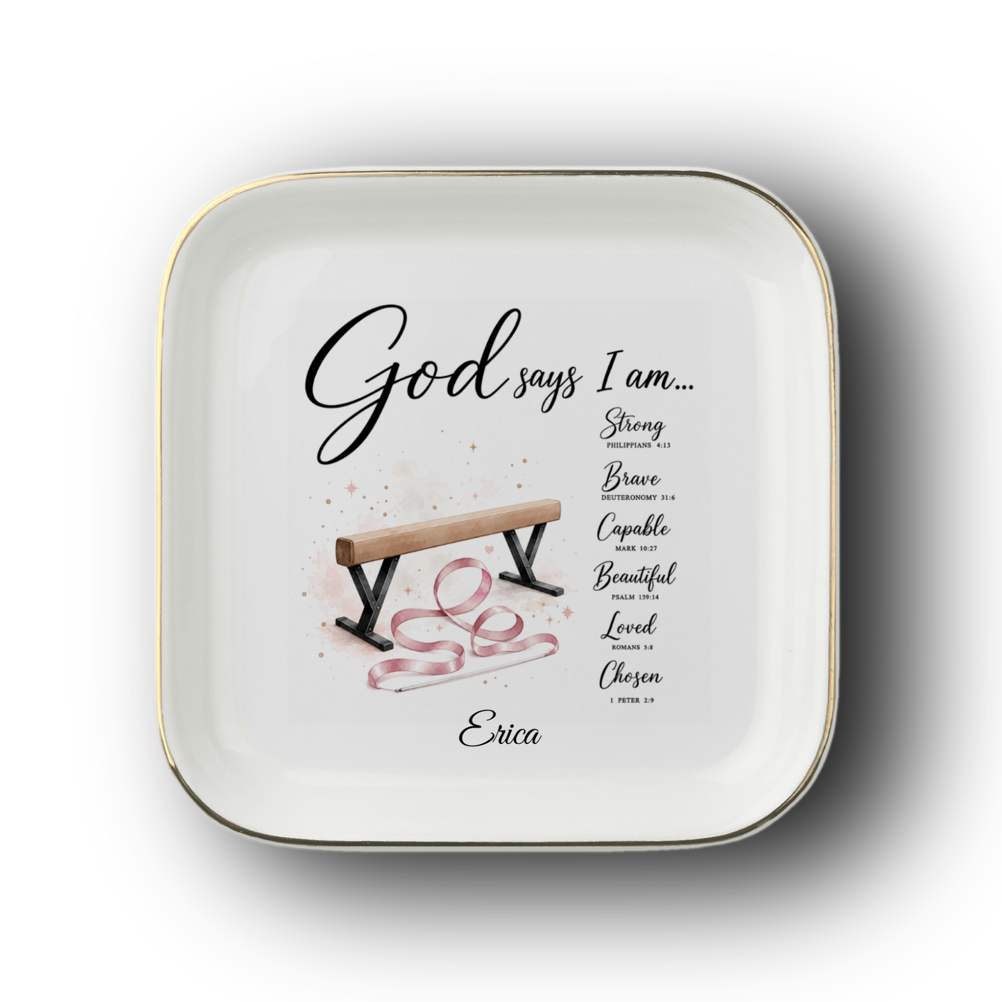 Gymnastics Christian Jewelry Dish
