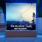 For We Live by Faith Religious Plaque & Cross Gift Set-[Heartfelt Family Gift]