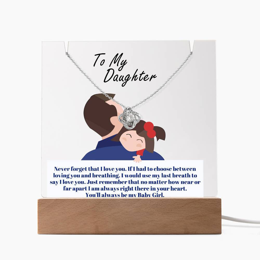 Dad Daughter Acrylic Necklace Gift Set-[Heartfelt Family Gift]