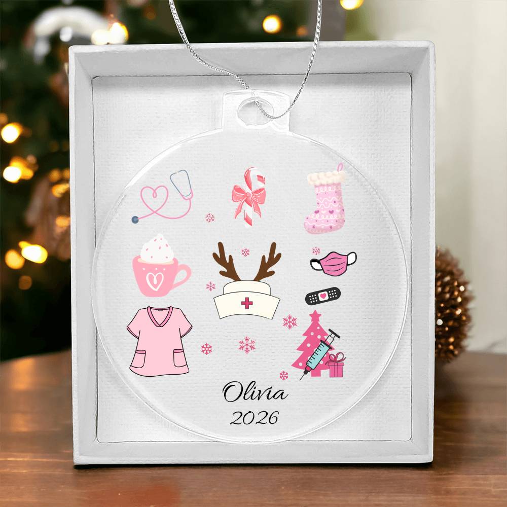 Nurse Acrylic Christmas Ornament
