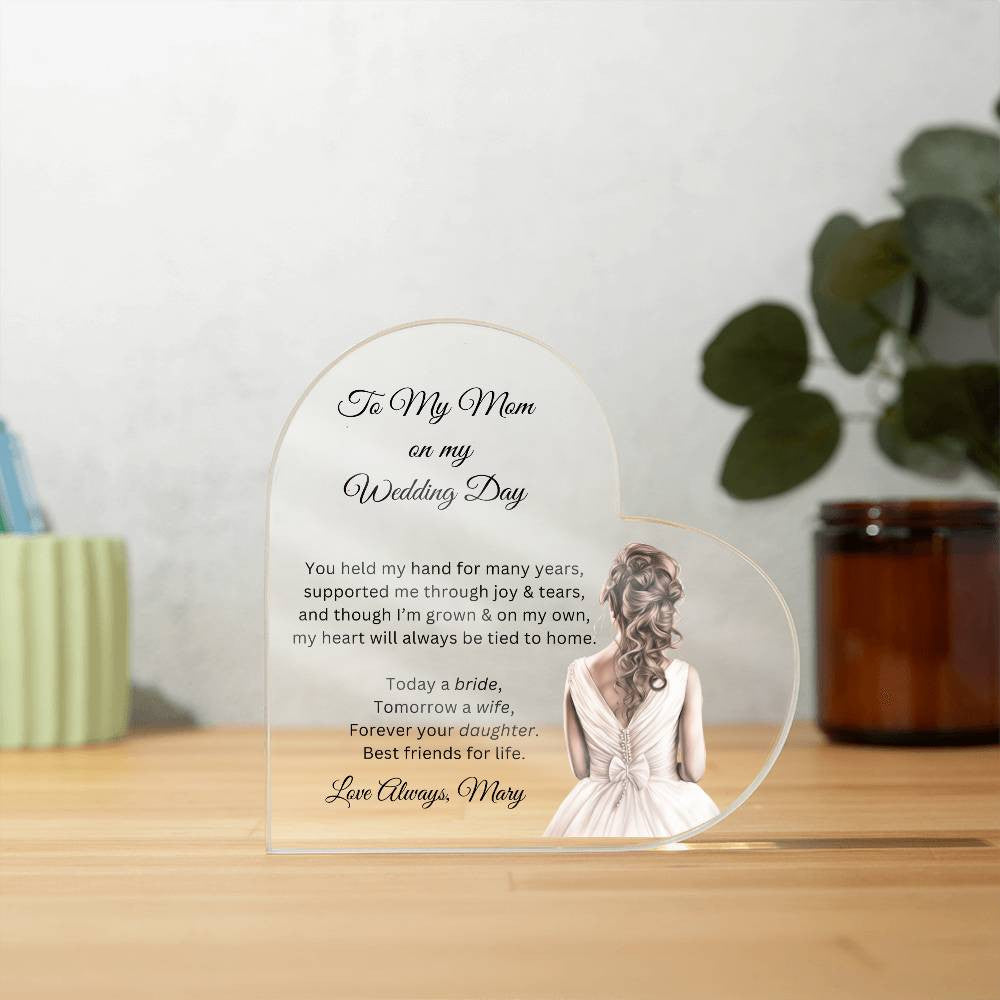 Mother of The Bride Custom Wedding Plaque-[Heartfelt Family Gift]