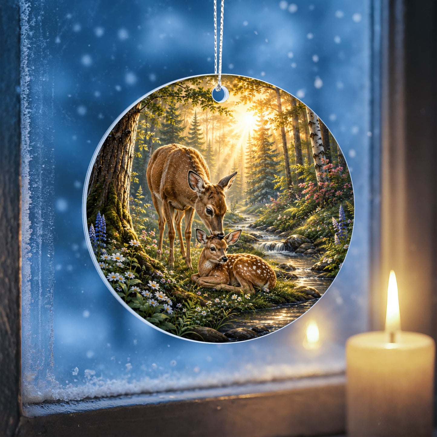 Deer Family Christmas Ornament
