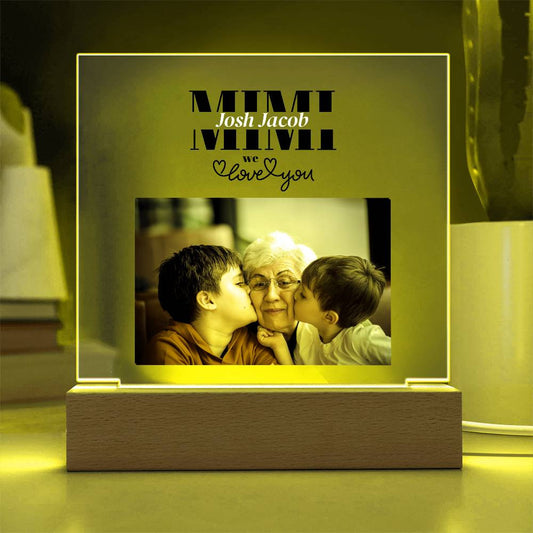 Personalized Mimi Acrylic Plaque with Grandkids Names-[Heartfelt Family Gift]