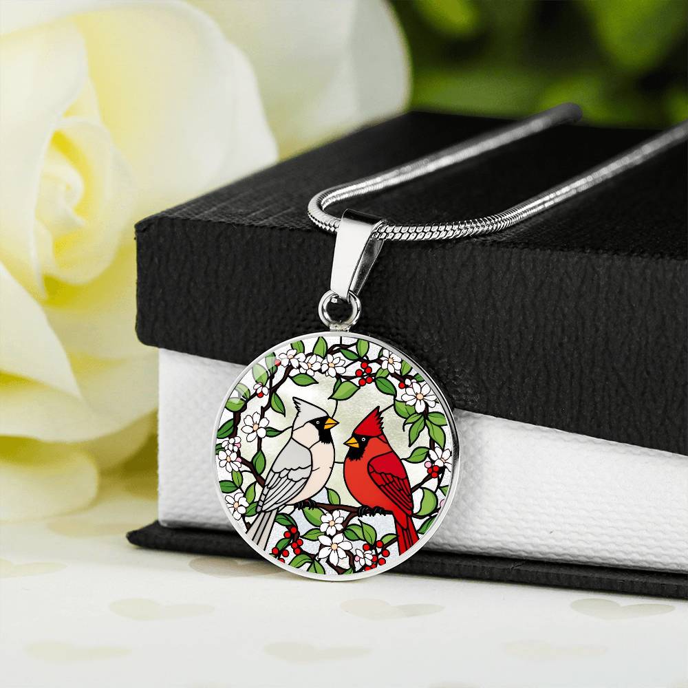 Engraved Cardinal Necklace, Silver or Gold Necklace, Personalized Bird Jewelry, Unique Gift for Bird Lovers, Custom Engraved Pendant