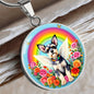 Chihuahua Dog Engraved Rainbow Bridge Memorial Necklace-[Heartfelt Family Gift]