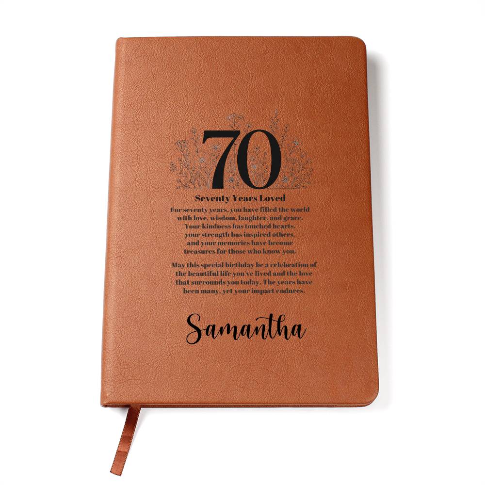 70th Birthday Journal