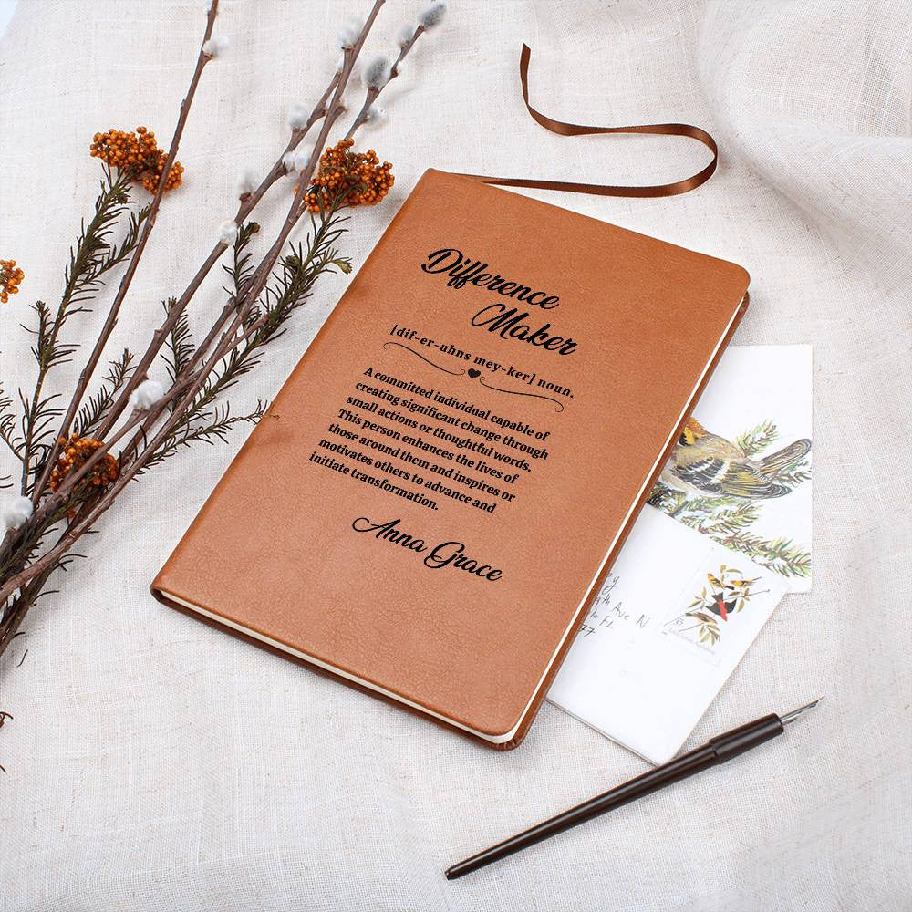 Difference Maker Personalized Journal-[Heartfelt Family Gift]