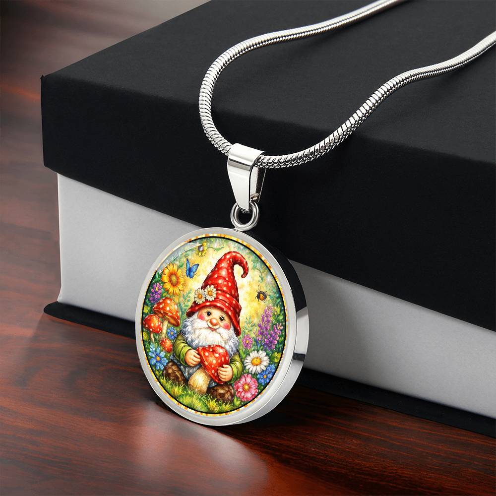 Garden Gnome Personalized Engraved Necklace Bracelet or Keychain