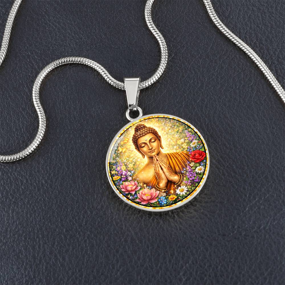 Buddha Engraved Necklace Bracelet or Keychain
