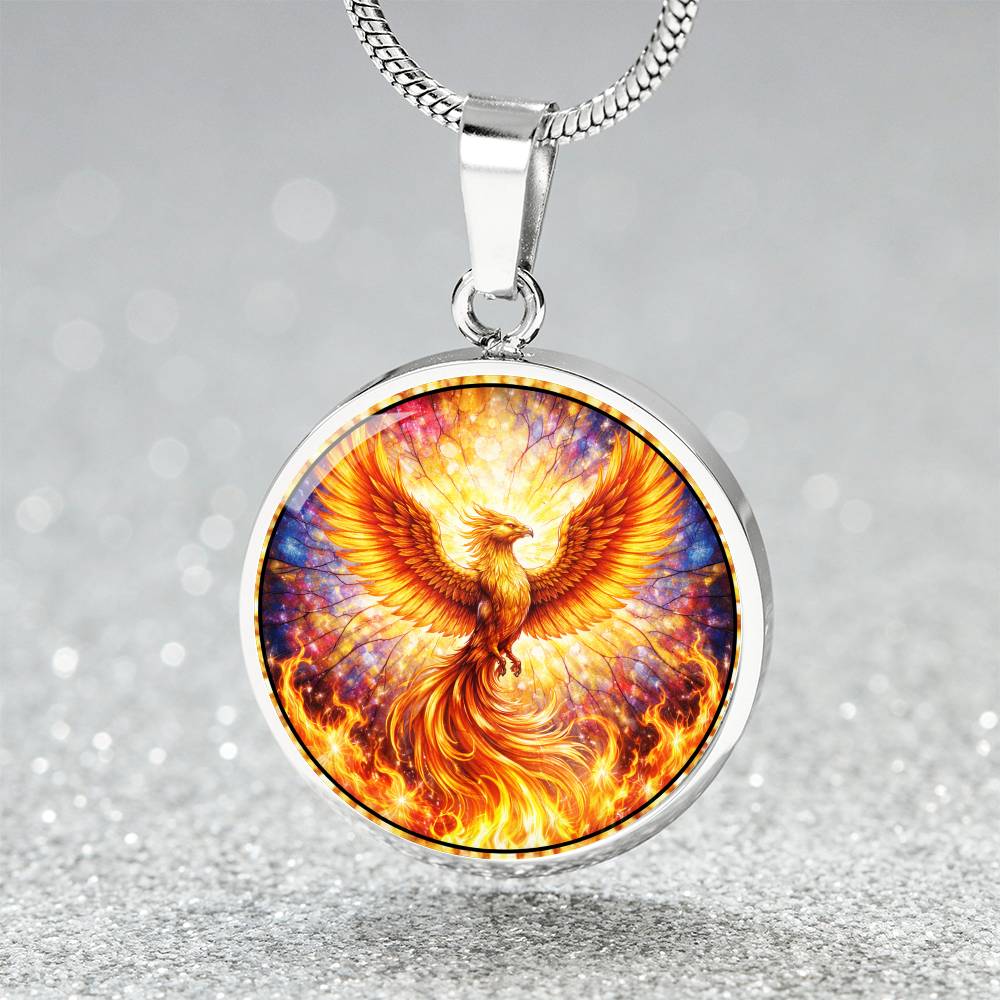Rising Phoenix Personalized Engraved Necklace Bracelet or Keychain