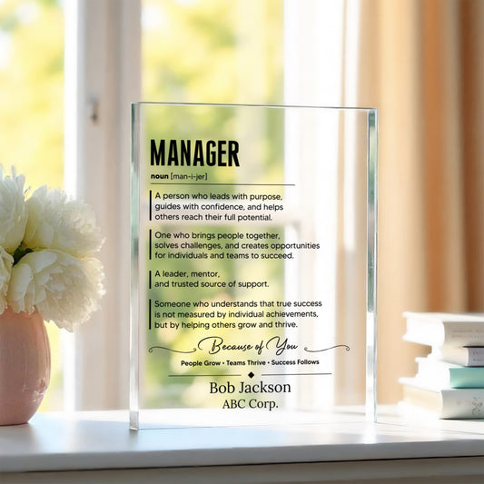 Manger Appreciation Plaque Gift