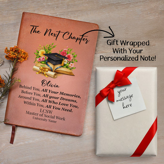 Personalized College Graduation Journal Gift for Masters In Social Work MSW LCSW