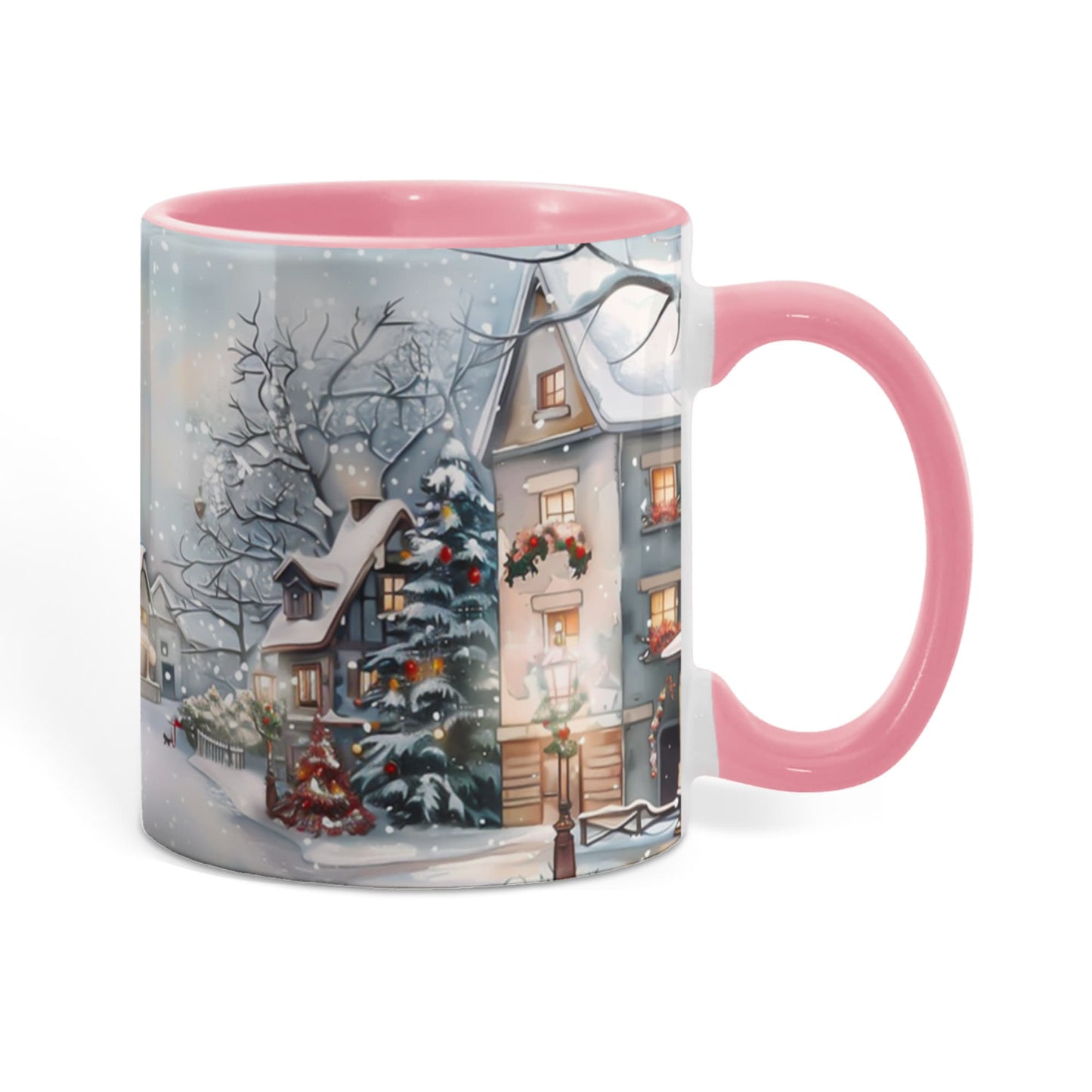 Christmas Winter Wonderland Color Accent Mugs