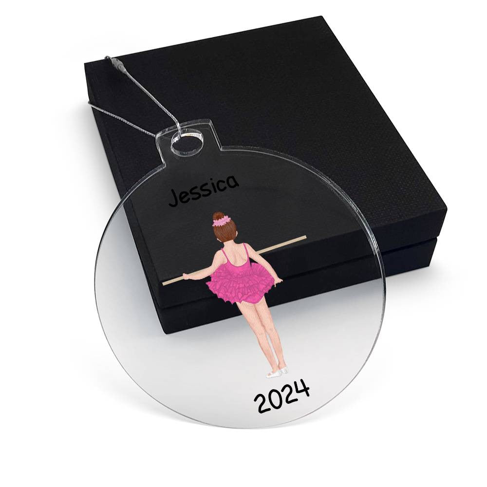 Personalized Ballerina Acrylic Christmas Ornament-[Heartfelt Family Gift]