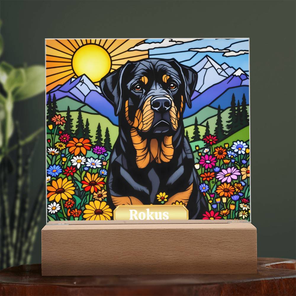 English Retriever Dog Lighted Plaque