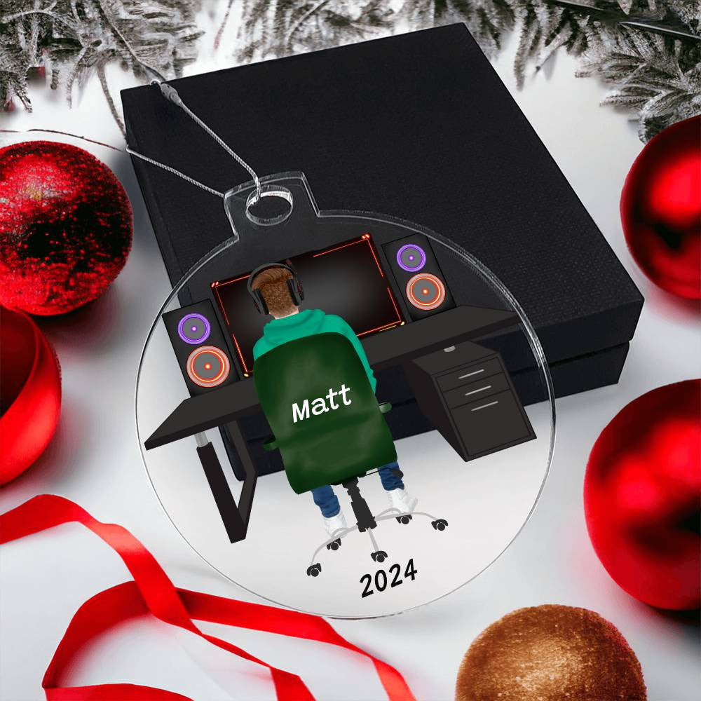 Custom Gamers Christmas Ornament for Video Game Player-[Heartfelt Family Gift]
