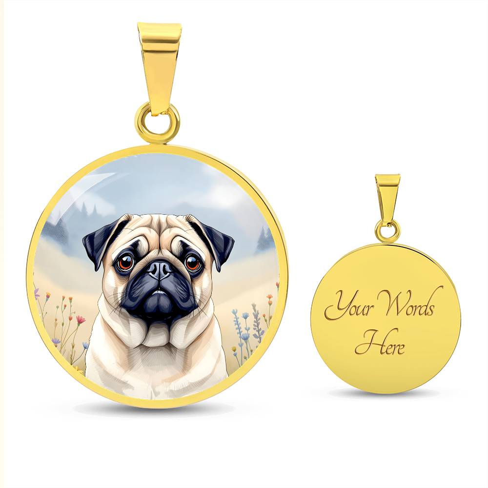 Pug Pendant Necklace