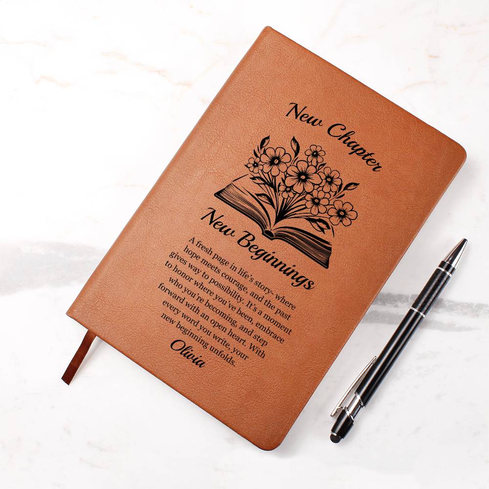 Next Chapter New Beginnings Vegan Leather Journal