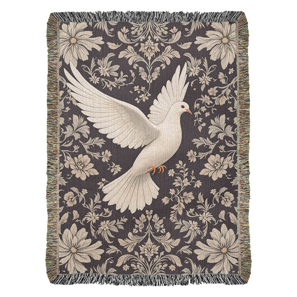 Dove Heirloom Woven Blanket