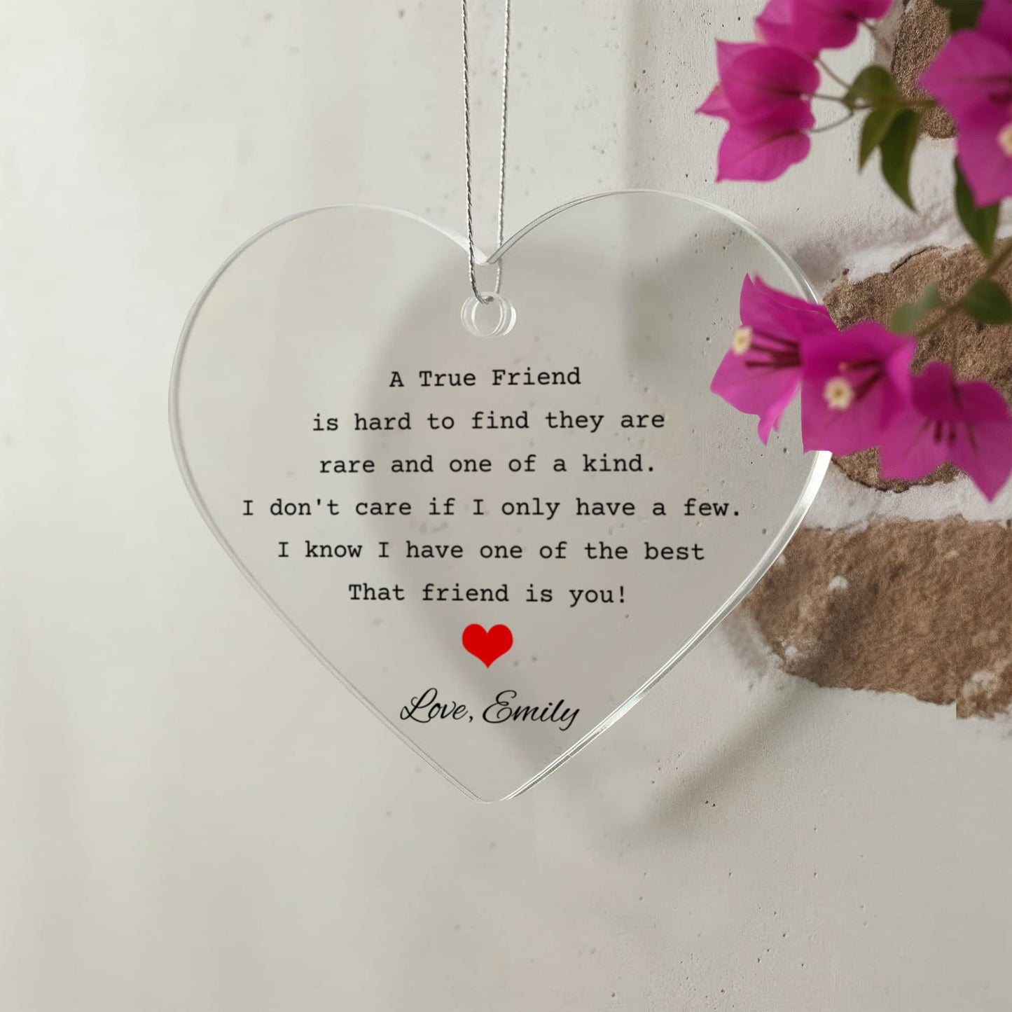 Friendship Ceramic Heart Ornament