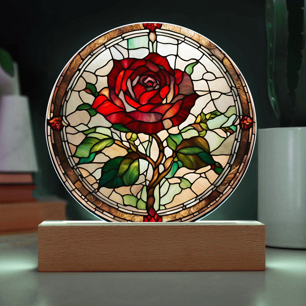Rose Acrylic LED Home Decor Nightlight-[Heartfelt Family Gift]