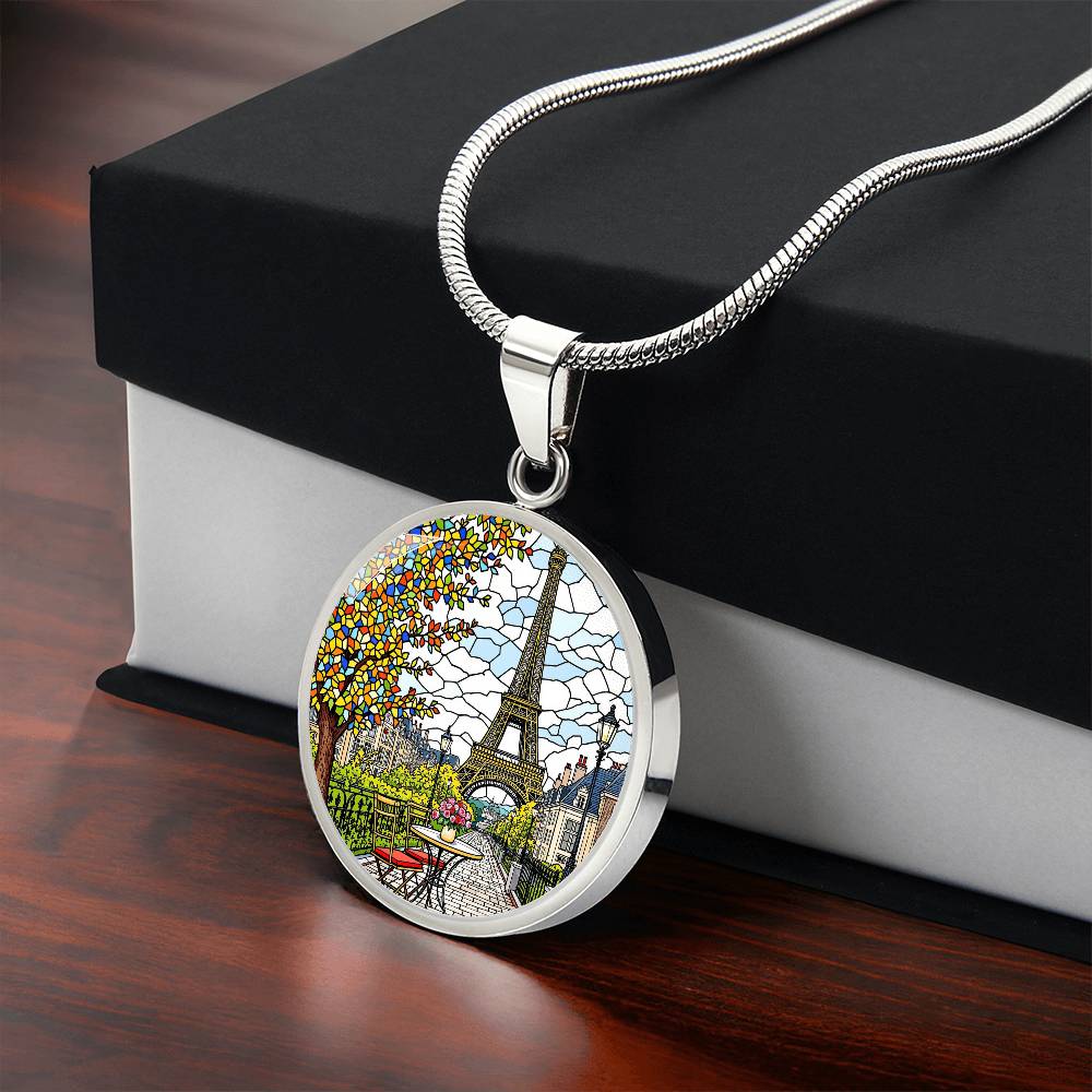 Paris Eiffel Tower Necklace with Engraving