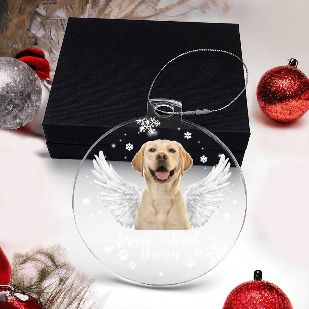 Personalized Pet Photo Memorial Christmas Ornament