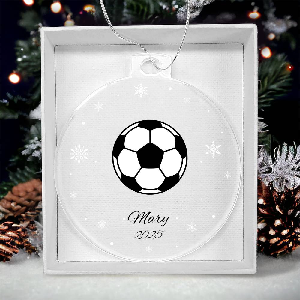 Soccer Christmas tree ornament