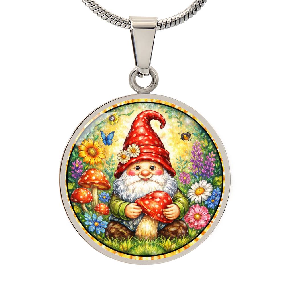 Garden Gnome Personalized Engraved Necklace Bracelet or Keychain