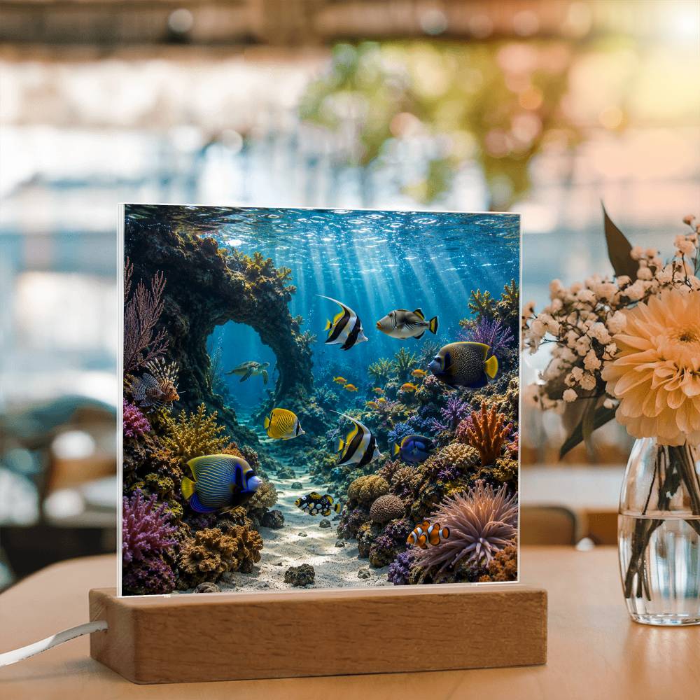 Underwater Coral Reef LED Acrylic Plaque