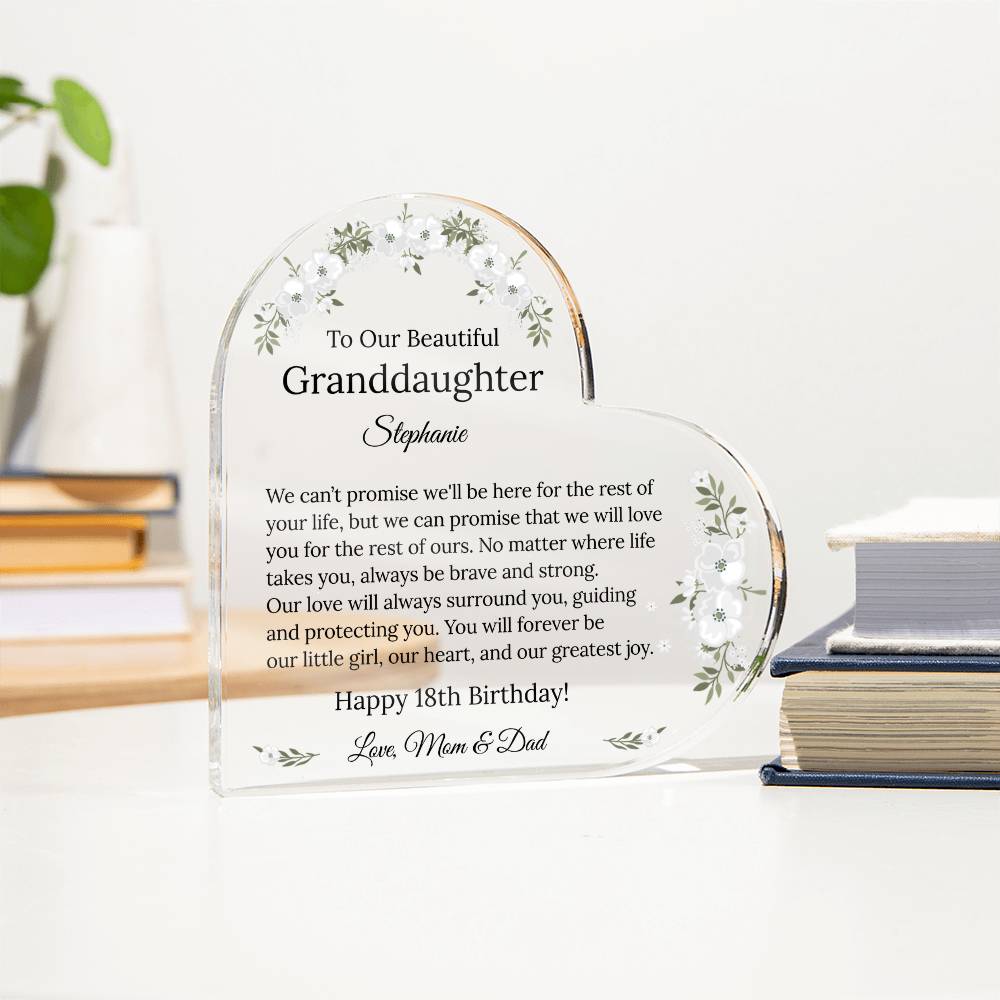 Granddaughter Acrylic Heart Gift