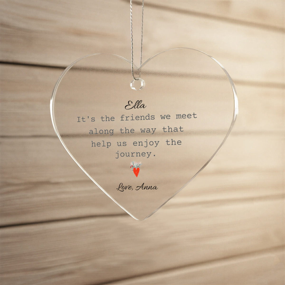 Friend  Heart Christmas Ornament
