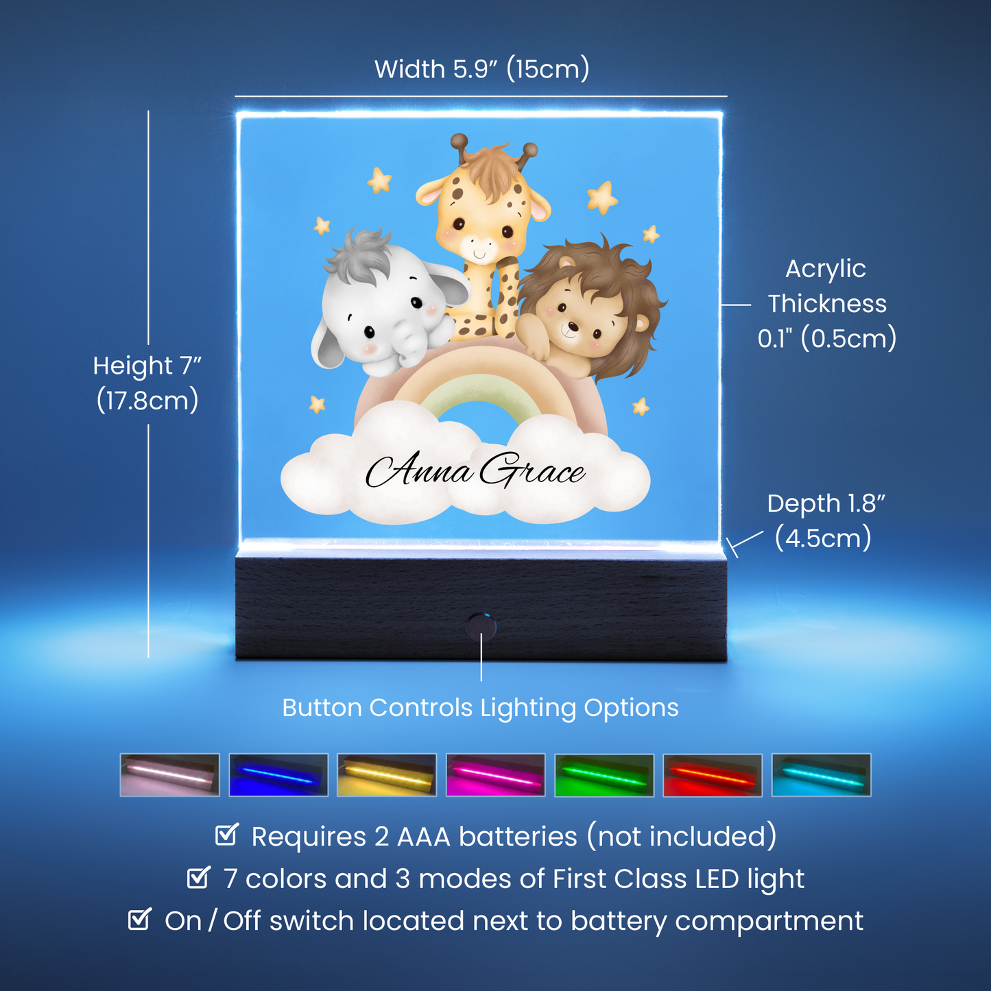 Baby Nursery Safari Night Light-[Heartfelt Family Gift]