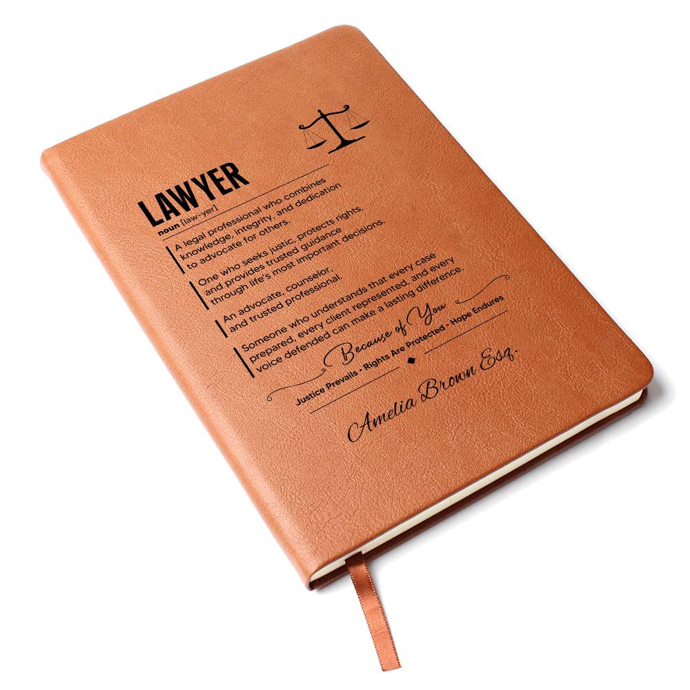 Personalized Lawyer Journal Gift