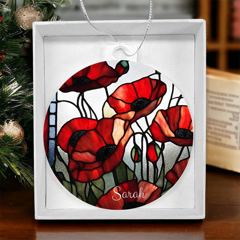 Poppies Ornament-[Heartfelt Family Gift]