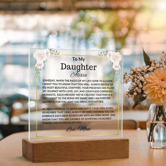 Acrylic Square Plaque-[Heartfelt Family Gift]