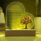 Stepped Up Mom Acrylic Heart Plaque Gift-[Heartfelt Family Gift]