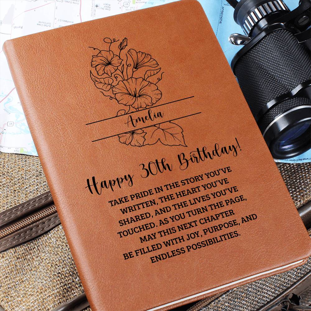 30th Birthday Birth Flower Journal