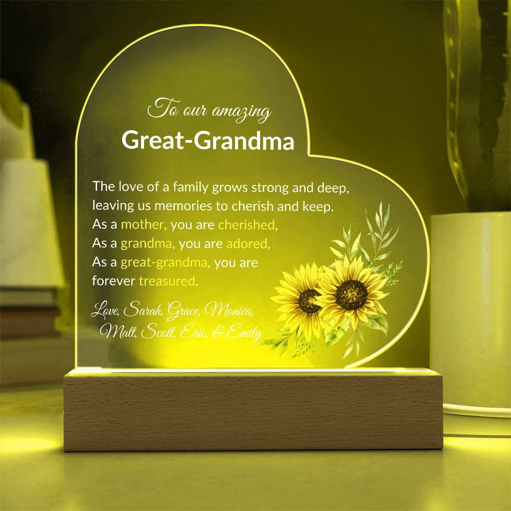 Personalized Great-Grandma Plaque-[Heartfelt Family Gift]