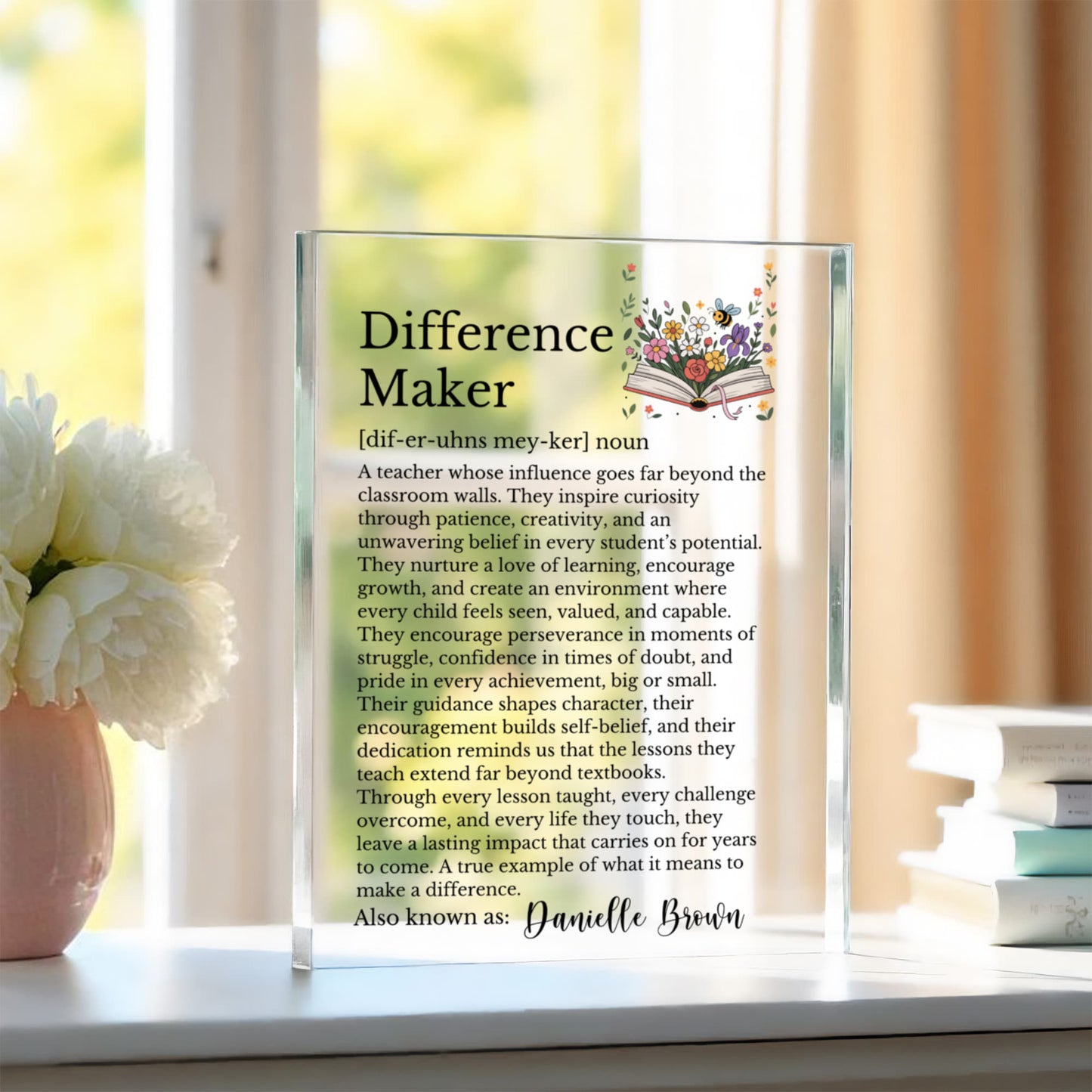 Personalized Teacher Plaque