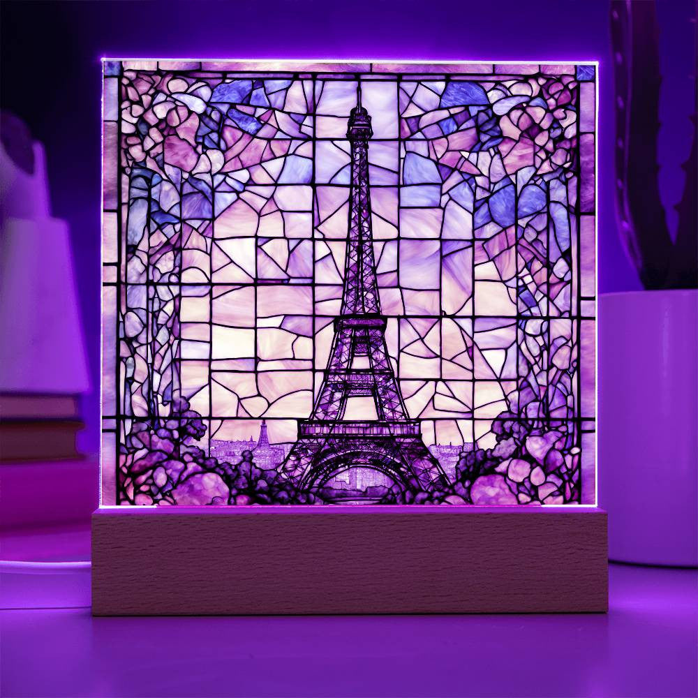 Eiffel Tower Paris Decor LED Acrylic Sign