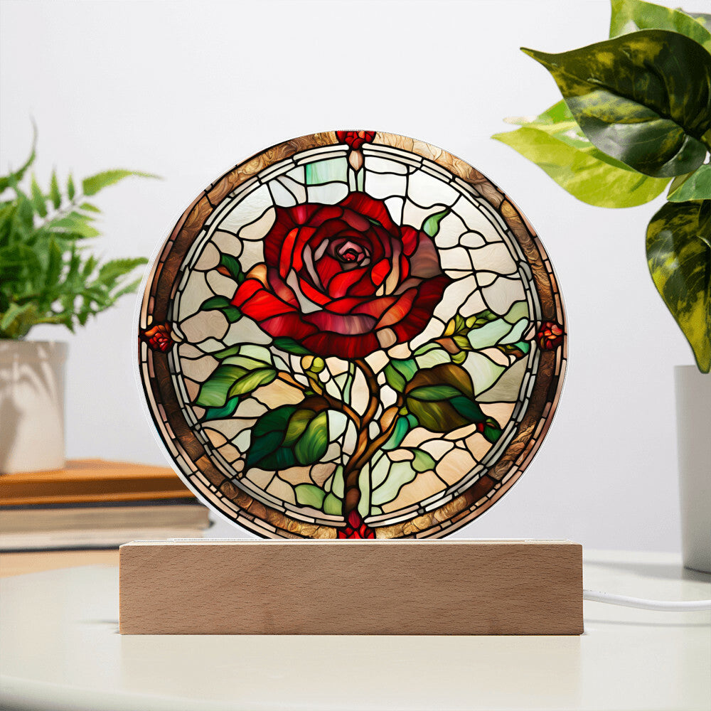 Rose Acrylic LED Home Decor Nightlight-[Heartfelt Family Gift]