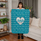 Dad with Kids Names Sherpa Fleece Blanket-[Heartfelt Family Gift]