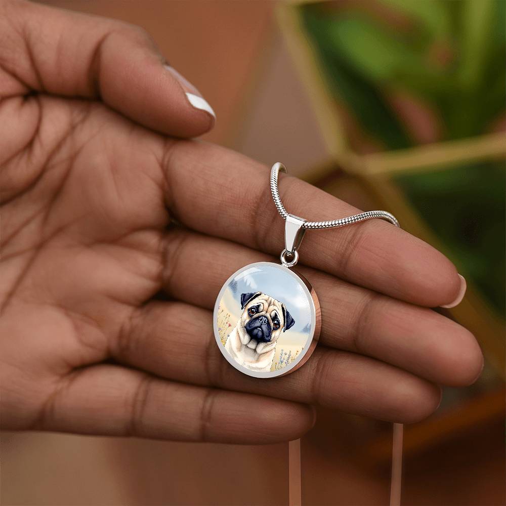 Pug Pendant Necklace