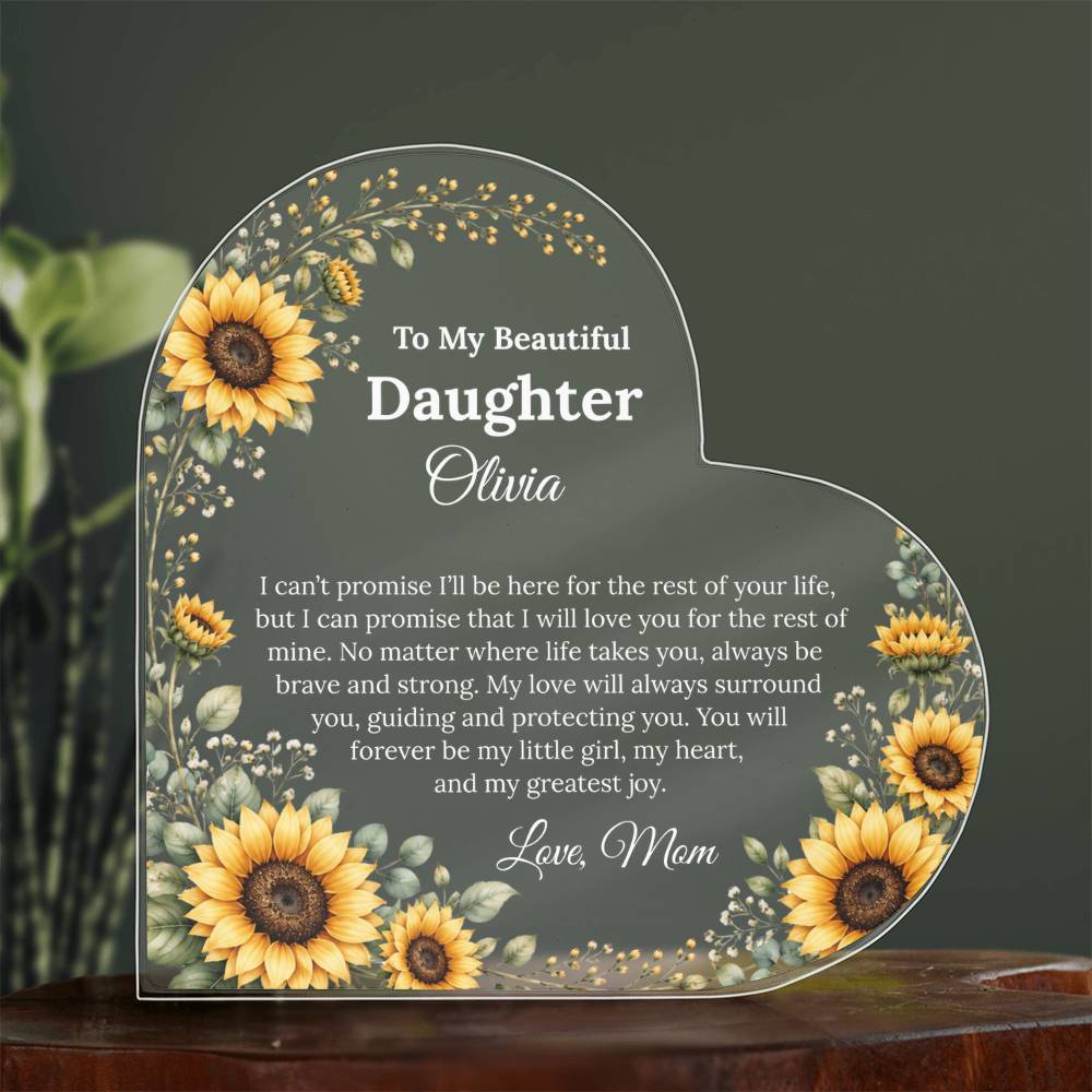Personalized Daughter Heart Plaque