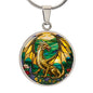 Dragon Gold Fantasy Engraved Necklace in Gold or Silver-[Heartfelt Family Gift]